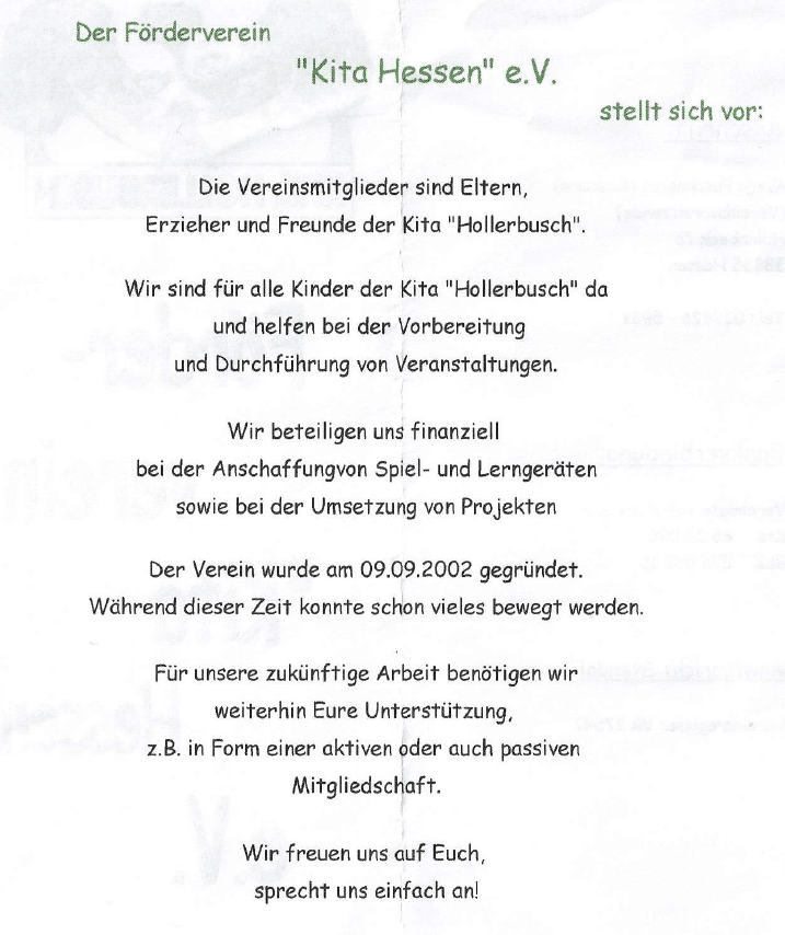 Förderverein KITA Hessen